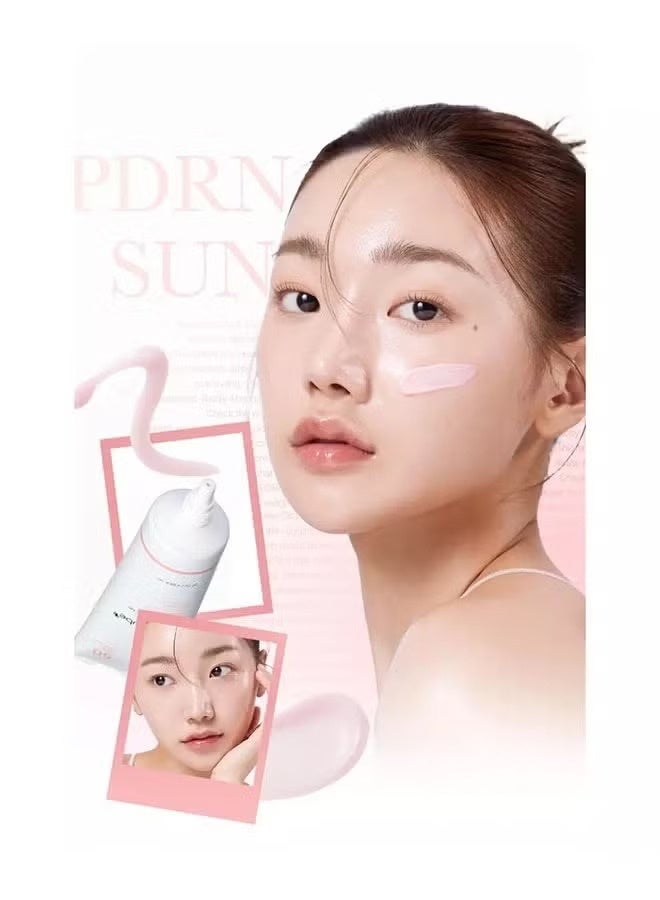 Medicube Pink Tone Up Sun Cream SPF 50 (50ml), Brightening Mineral Sunscreen with Natural Pink Tint, Tone Correcting UV Protection Cream & Makeup Primer for Radiant Glowing Skin - Image 2